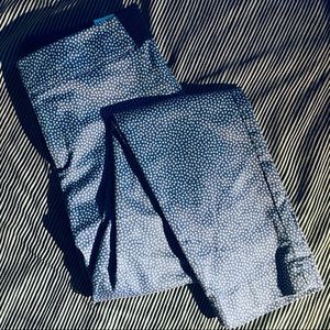 Womens High-Rise Printed Cropped Pants